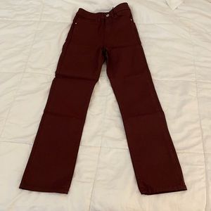 High rise slim pants, marsala, Zara, size 0, new
